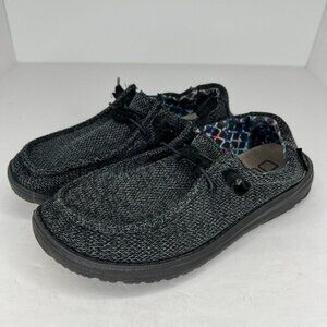 Hey Dude Womens Wendy Sox Micro Tot Gray Round Toe Solid Low Top Size 7 Loafers